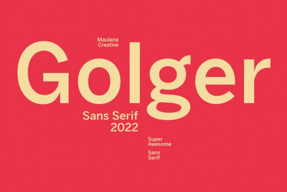 Golger: A Versatile Sans Serif Font for Modern Branding