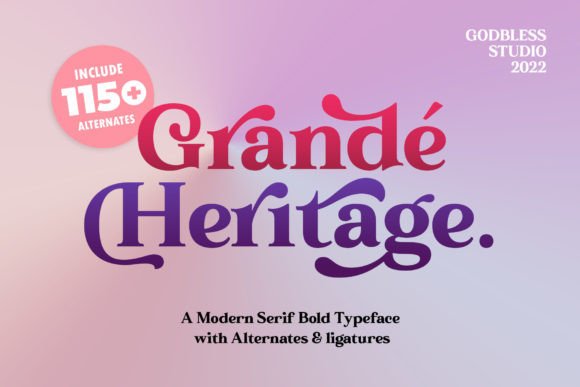 Grande Heritage Font for Handmade and Commercial Projects