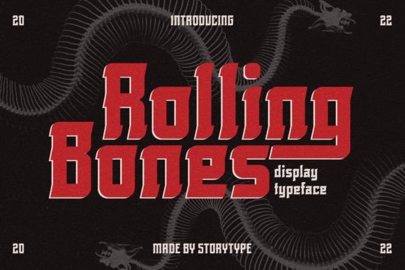 Rolling Bones: A Modern Slab Serif Font for Editorial Design